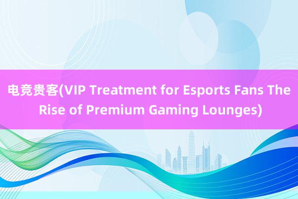 电竞贵客(VIP Treatment for Esports Fans The Rise of Premium Gaming Lounges)
